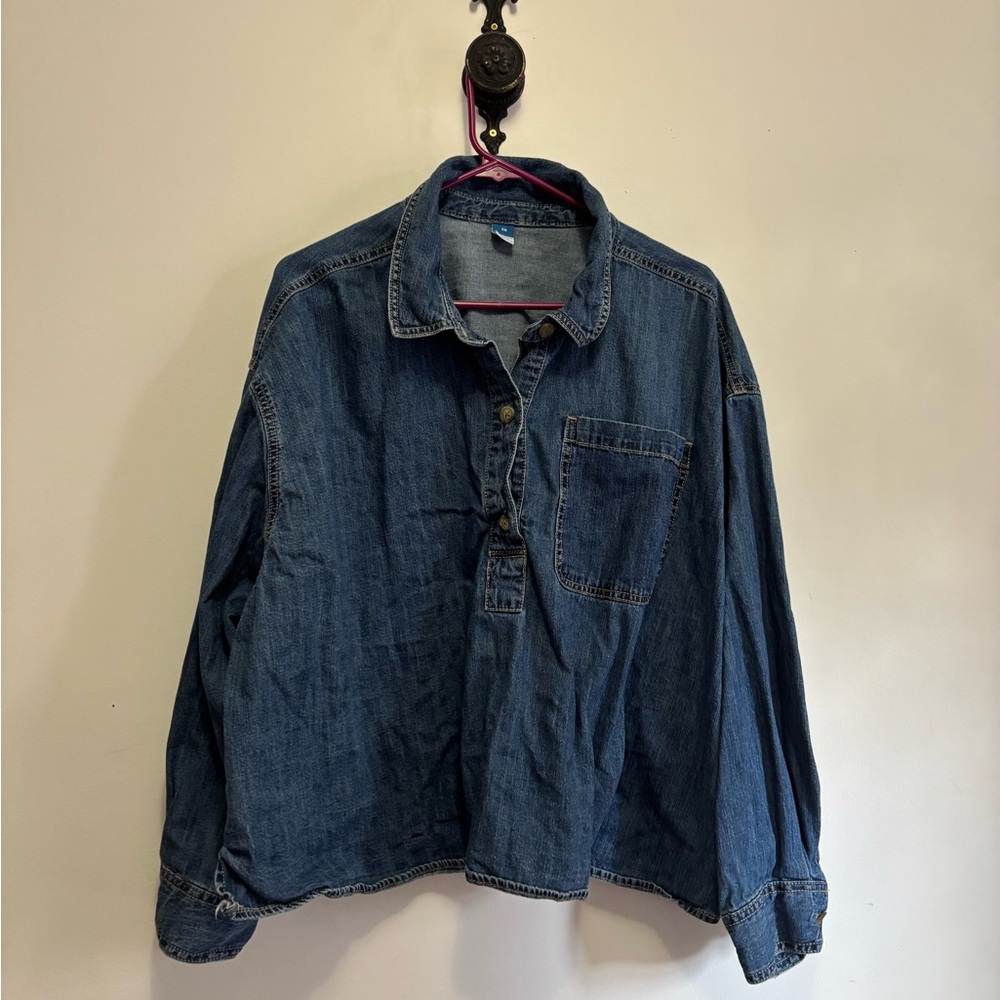 Old Navy Blue Denim Shirt